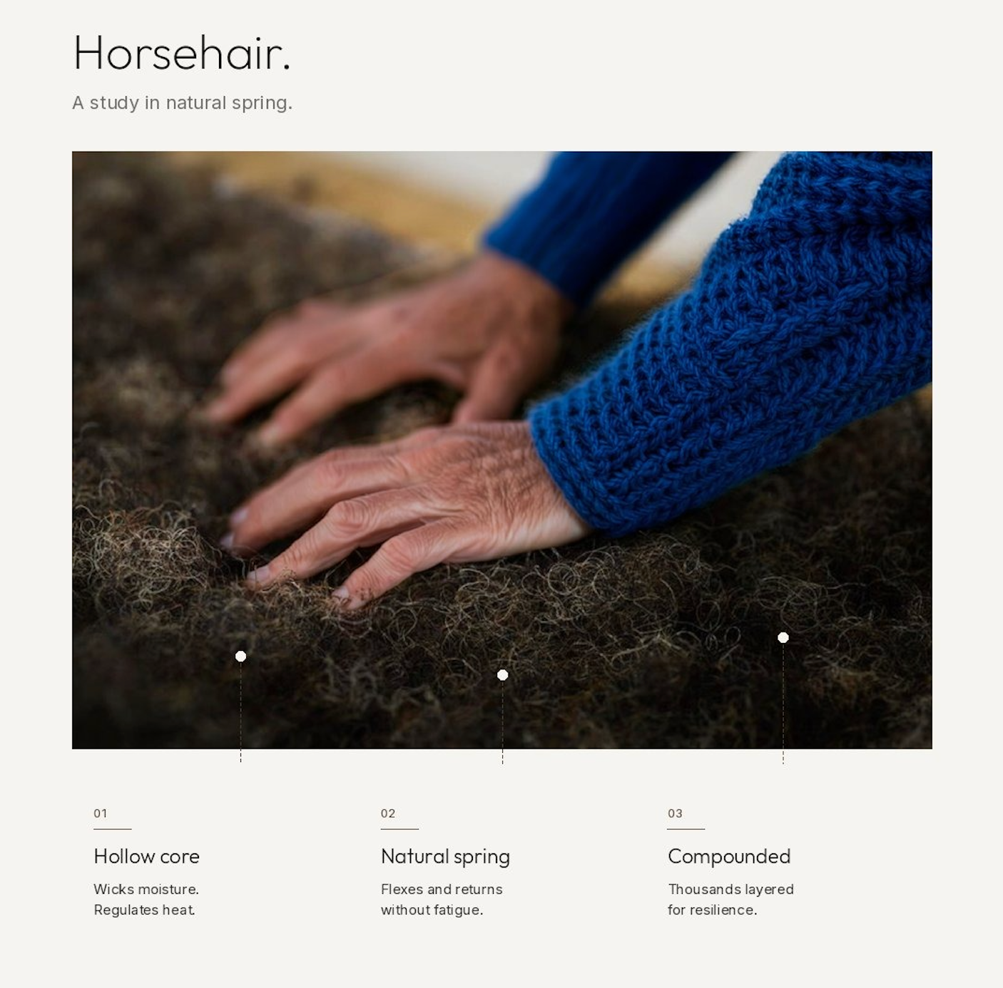 Argentinian horsehair mattress topper